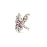 Multi-wear Butterfly Fancy Sapphire Diamond Ring-Multi-wear Butterfly Fancy Sapphire Diamond Ring - SRTIJ02142