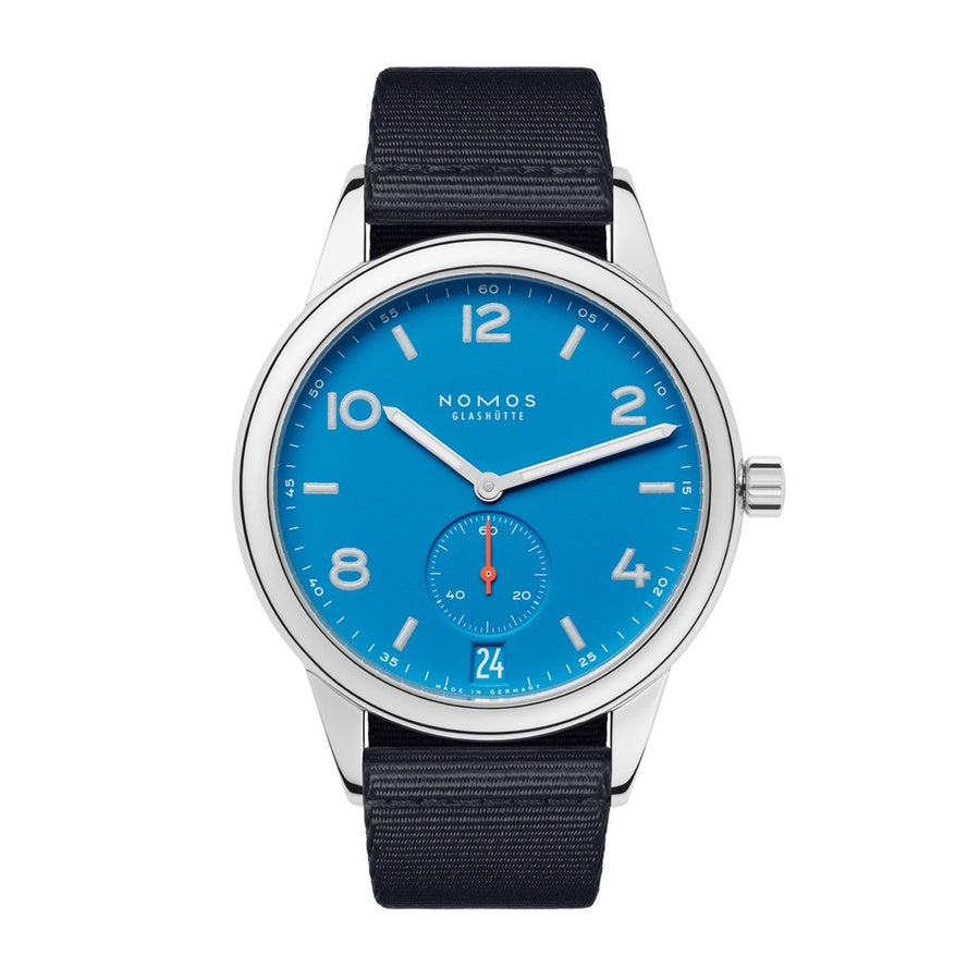 NOMOS Glashütte Club Automatic Date Siren Blue -