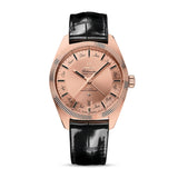 Omega Constellation Globemaster 41mm - Annual Calendar-Omega Constellation Globemaster Co‑Axial Master Chronometer Annual Calendar in 41mm Sedna gold case with 18 karat sub-brushed Sedna gold dial on leather strap, featuring an annual calendar and automatic movement with 55 hours power reserve.
