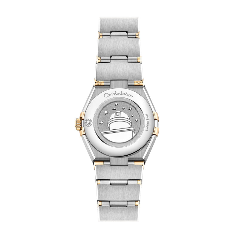Omega Constellation 25mm-Omega Constellation Quartz 25mm - 131.20.25.60.02.002 - Omega Constellation Quartz in a 25mm yellow gold/stainless steel case with silver dial on yellow gold/stainless steel bracelet with quartz.