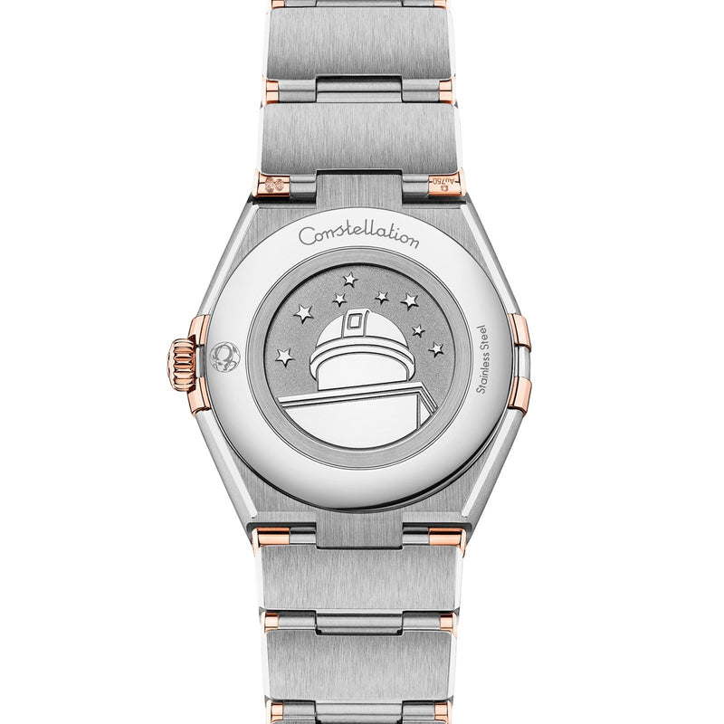 Omega Constellation 28mm-Omega Constellation Quartz 28mm - Omega Constellation Quartz in a 28mm stainless steel/Sedna gold case with mother-of-pearl dial on stainless steel/Sedna gold bracelet and quartz movement.