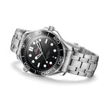 Omega Seamaster Diver 300M Co-Axial Master Chronometer 42mm-Omega Seamaster Diver 300M Co-Axial Master Chronometer in a 42mm stainless steel case with black dial on stainless steel bracelet, featuring a date display and automatic movement.