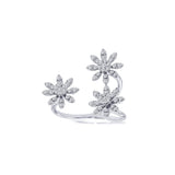 Open Flower Diamond Ring-Open Flower Diamond Ring - DRRYL00037