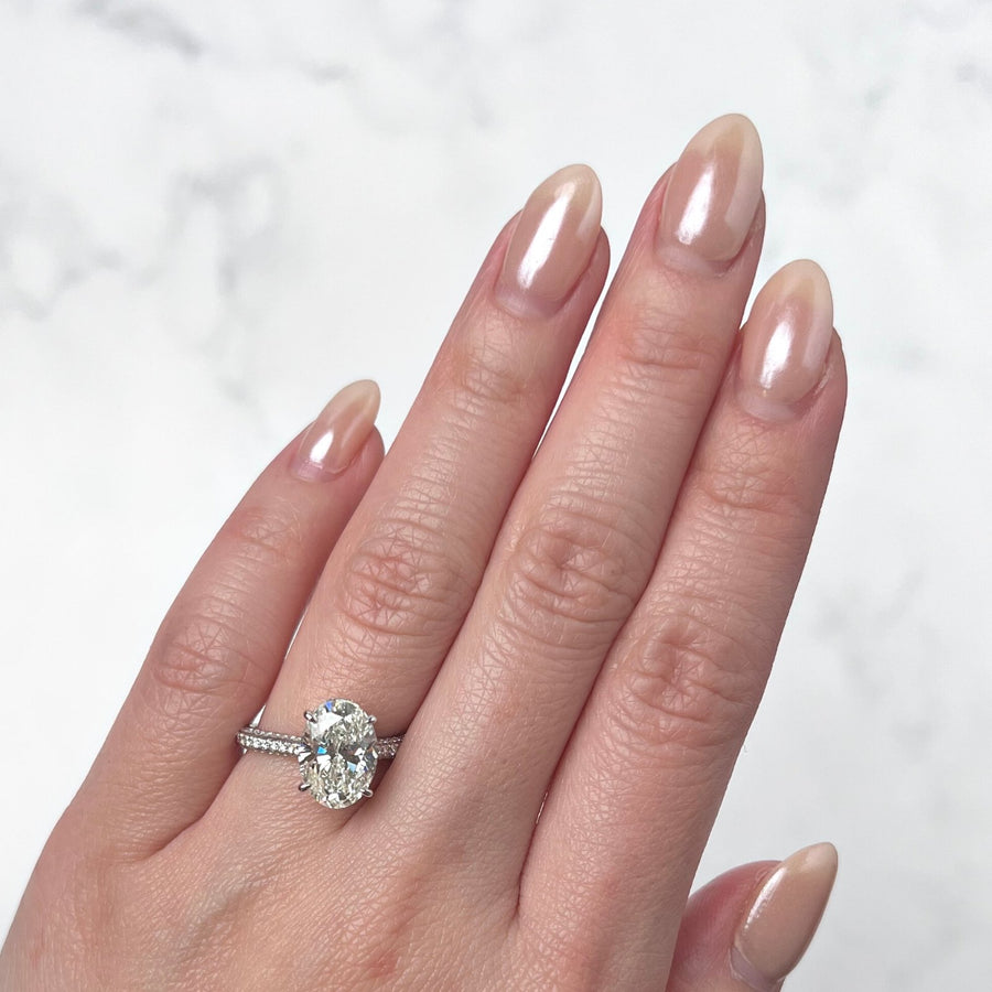 Oval-cut Engagement Ring - DRJST01964