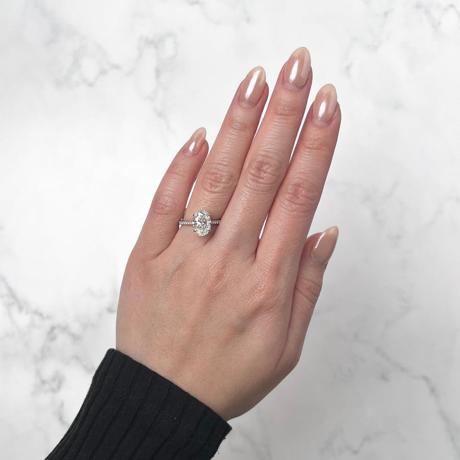 Oval-cut Engagement Ring - DRJST02259