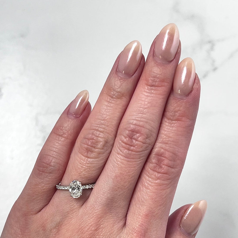 Oval-cut Engagement Ring - DRJST02437