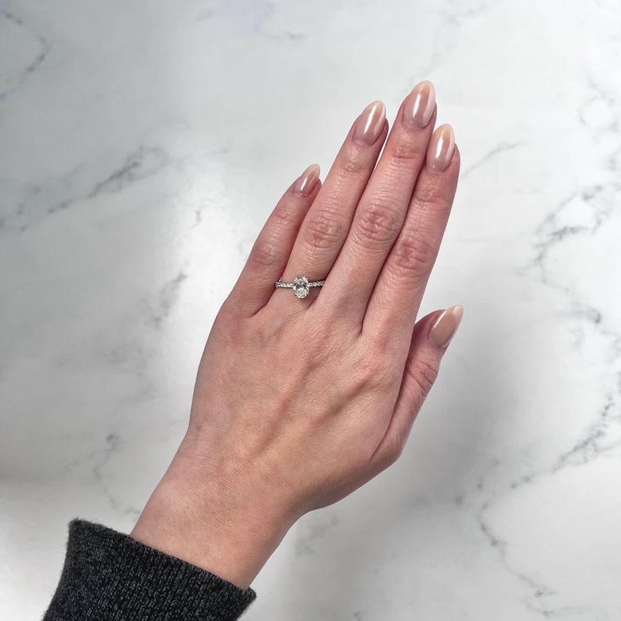 Oval-cut Engagement Ring - DRJST02437