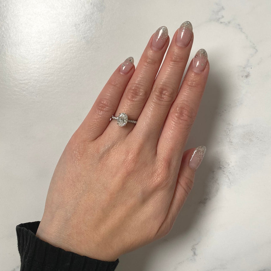 Oval-cut Engagement Ring - DRJST02623