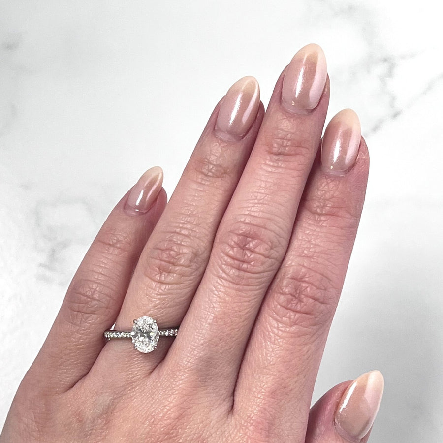 Oval-cut Engagement Ring - DRJST02632