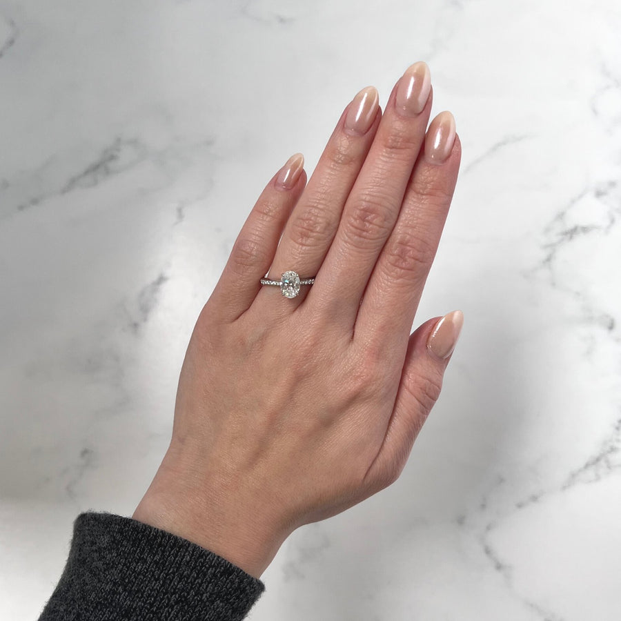 Oval-cut Engagement Ring - DRJST02632