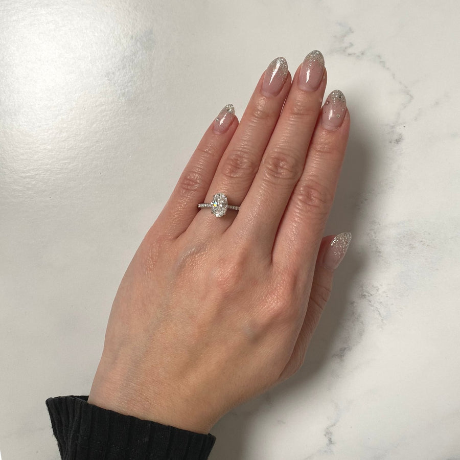 Oval-cut Engagement Ring - DRJST02641