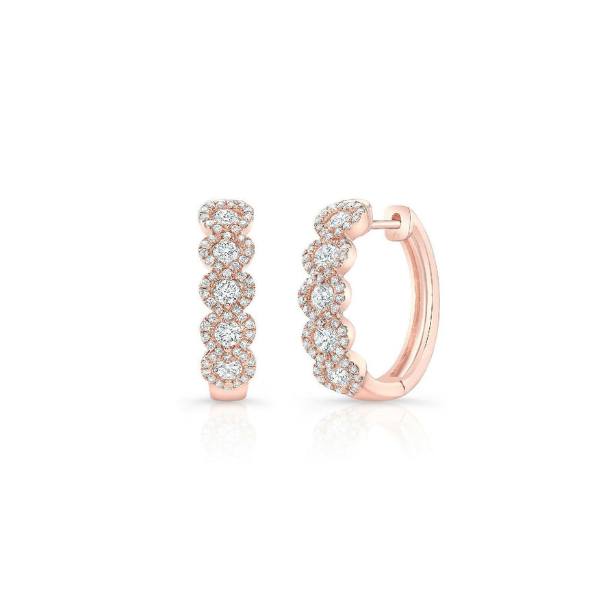 Overlapping Halo Hoop Earrings - DEMKD04015
