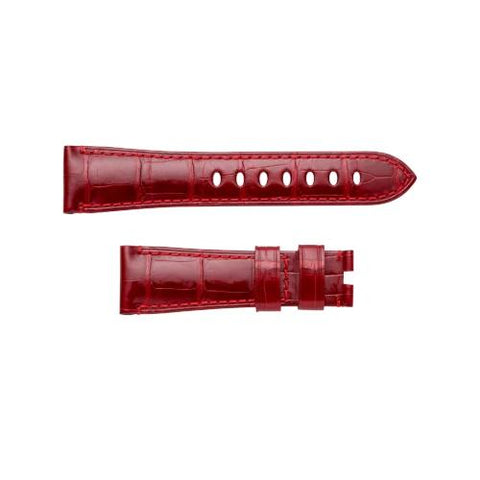 Panerai Alligator Shiny Red Tone On Tone 22/18mm QR-Panerai Alligator Shiny Red Tone On Tone 22/18mm - MXE09BSP
