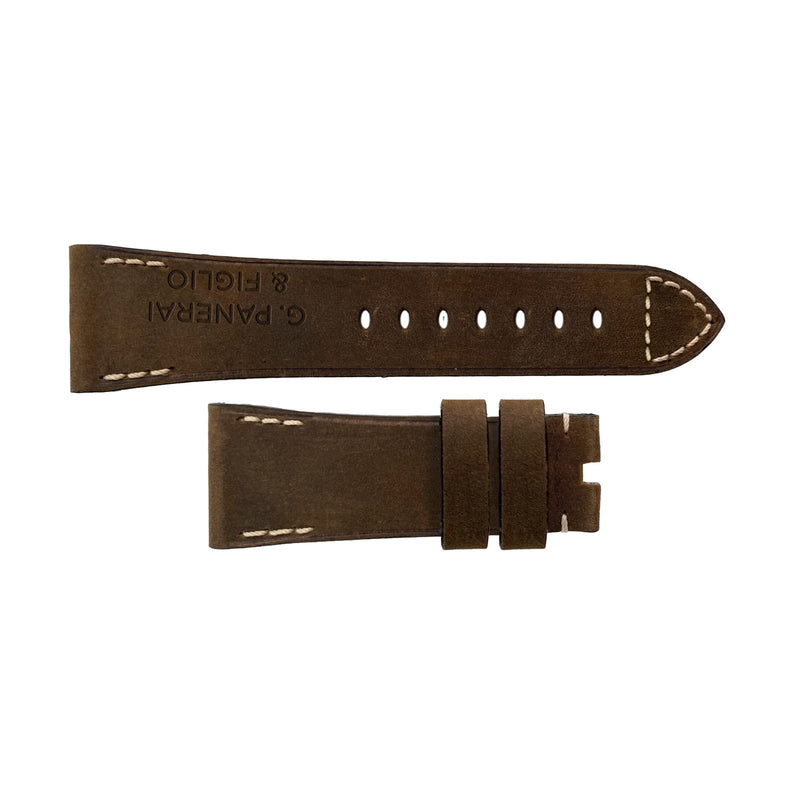 Panerai Dark Brown Beige Calf Strap 27/22mm