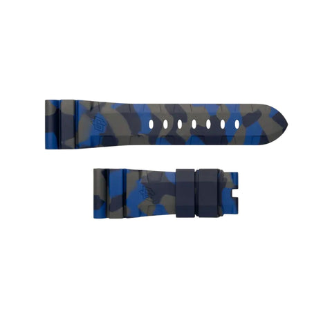 Panerai Caoutchouc Camo Blue 26/22mm-Panerai Caoutchouc Camo Blue 26/22mm - MXE0CSRQ