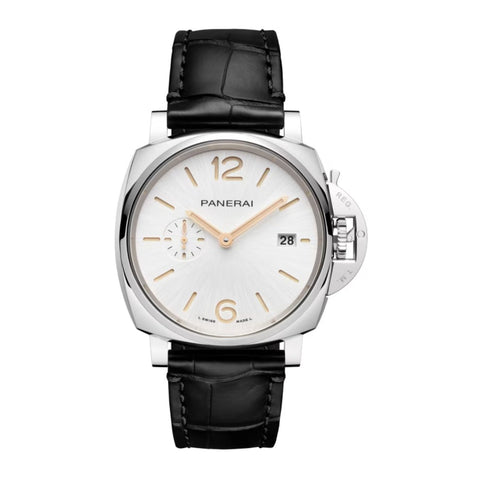 Panerai Luminor Due - PAM01388 - Panerai Luminor Due in a 42mm stainless steel case with silver dial on quick release leather strap, featuring a small seconds, date display and automatic movement with up to 3 days of power reserve.