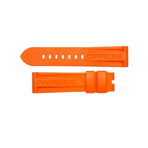 Panerai Orange Caoutchouc Strap 24/22mm-Panerai Orange Rubber Strap 24/22mm - MXE0BSB0