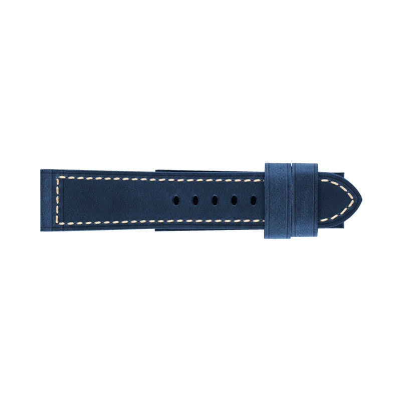 Panerai Scamosciato Blue Ecru 24/22mm-Panerai Scamosciato Blue Ecru 24/22mm - MXE0DSH9