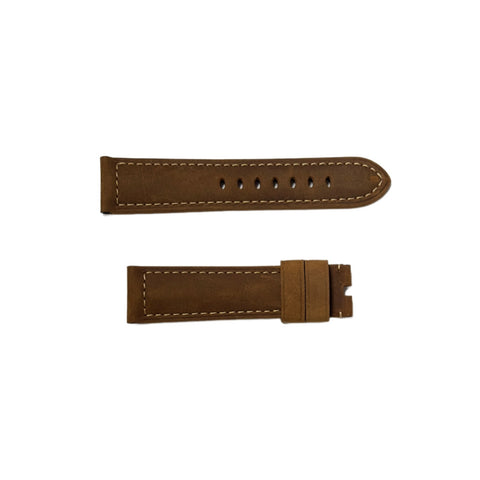 Panerai Scamosciato Dark Brown Beige Strap 24/22mm-Panerai Scamosciato Dark Brown Beige Strap 24/22mm - MX006ZC5