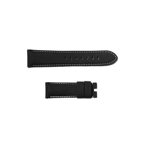 Panerai Synthetic Black Ecru Strap 24/22mm-Panerai Synthetic Black Ecru Strap 24/22mm - MXE0DPNS
