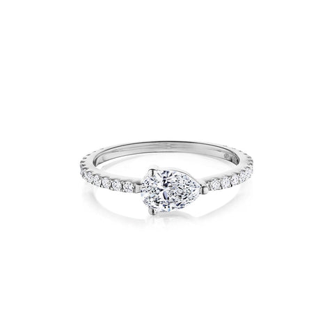 Pear Brilliant Cut Diamond Ring - 47143