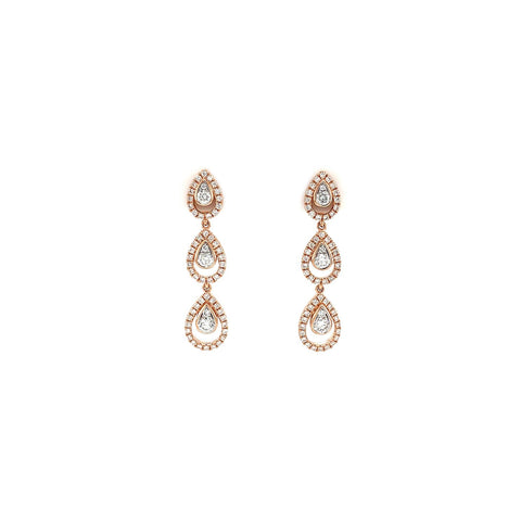 Pear-shaped Diamond Drop Earrings-Pear-shaped Diamond Drop Earrings - DERDI00604