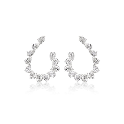 Pear-shaped Diamond Earrings - DENKA04444