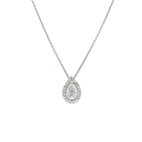 Pear-shaped Diamond Necklace-Pear-shaped Diamond Necklace - DNUJD00364