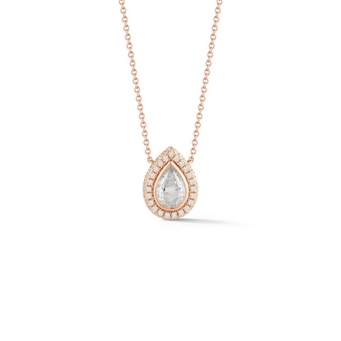 Pear-shaped Diamond Pendant and Chain - DNNKA00687