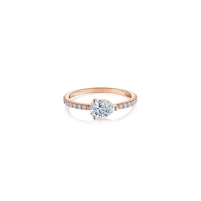 Pear Brilliant Cut Diamond Ring-Pear-shaped Diamond Ring - DRNKA04809
