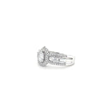 Pear-shaped Halo Diamond Ring-Pear-shaped Halo Diamond Ring - DREDW00901