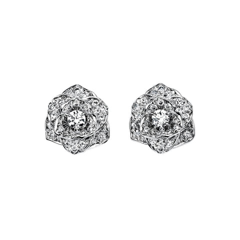 Piaget Rose Earrings-Piaget Rose Earrings -