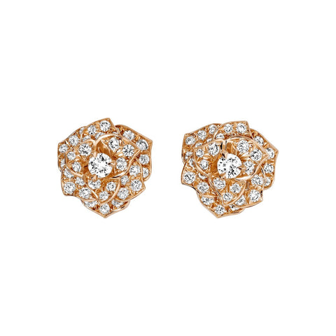 Piaget Rose Earrings-Piaget Rose Earrings -