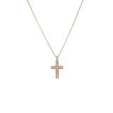 Pink Diamond Cross Necklace-Pink Diamond Cross Necklace - DNUJD00570