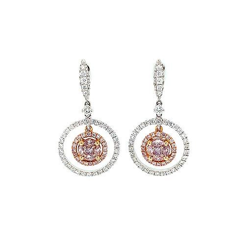 Pink Diamond Earrings -