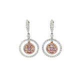 Pink Diamond Earrings -