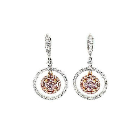 Pink Diamond Earrings-Pink Diamond Earrings -