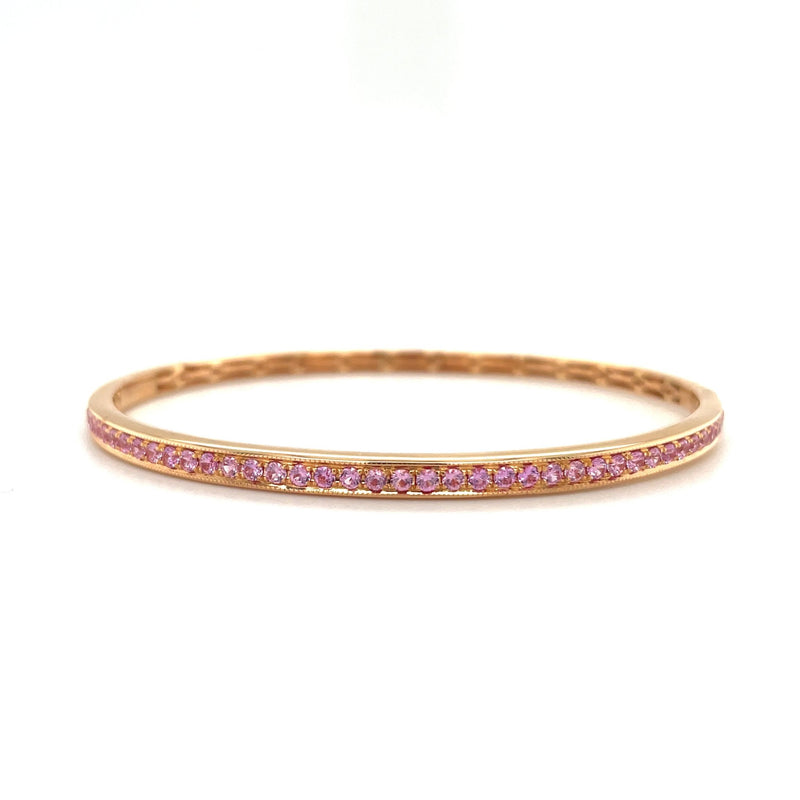 Pink Sapphire Bangle-Pink Sapphire Bangle - SBTIJ00505