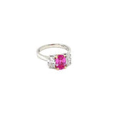 Pink Sapphire Diamond Ring-Pink Sapphire Diamond Ring -