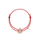 Qeelin Pavé Wulu Bracelet on Red Cord - WUC40ACRGDI
