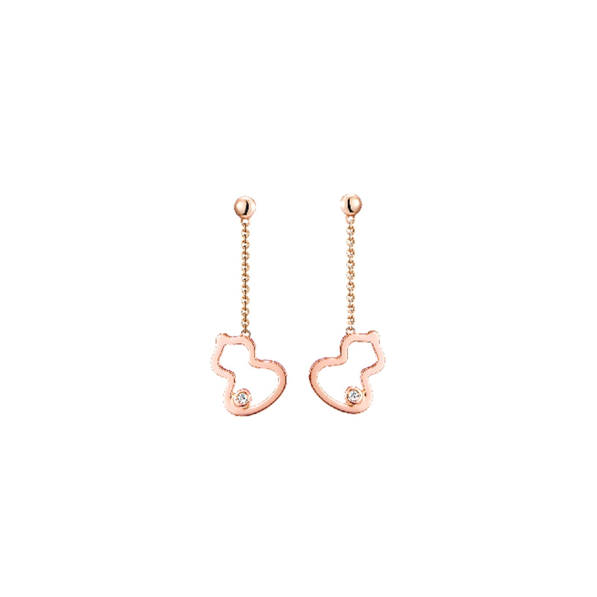 Qeelin Petite Wulu Earrings - WU-ER0003A-RGD