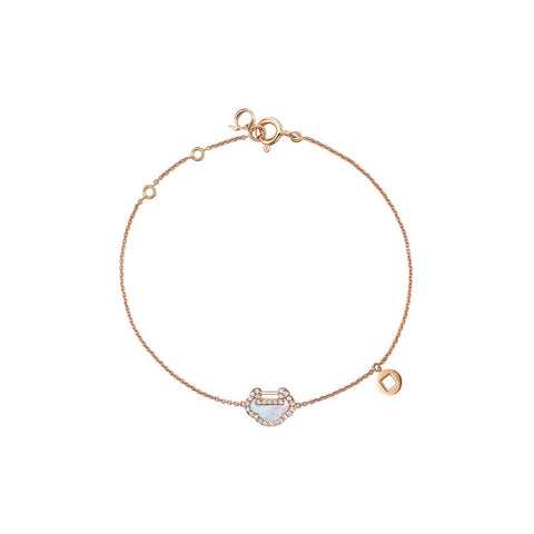 Qeelin Petite Yu Yi Diamond Bracelet - YYBPT2ERGMP