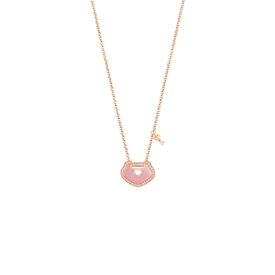 Qeelin Petite Yu Yi Lock Necklace - YYL-040-NL-RGDPO