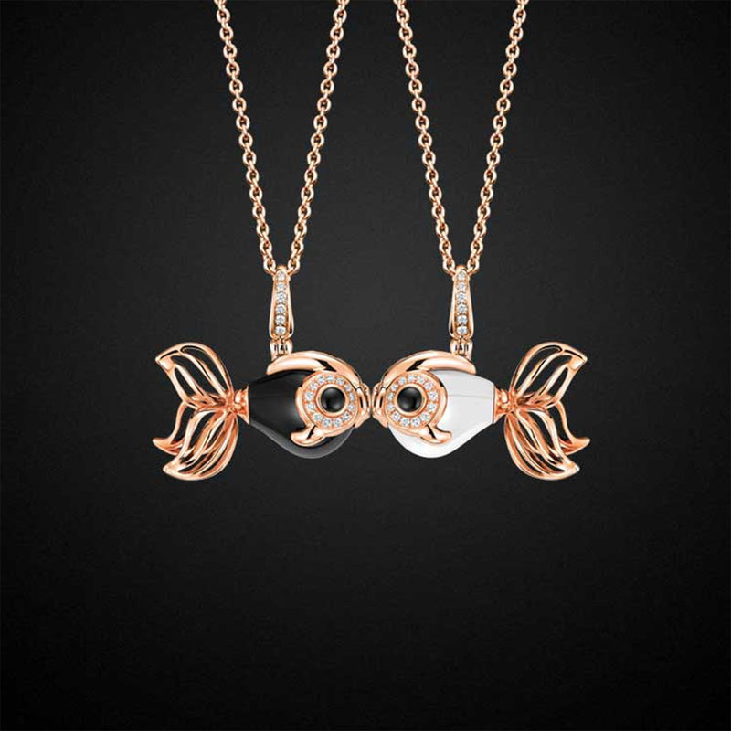 Qeelin Small Qin Qin Pendant-Qeelin Qin Qin Small Pendant - 18 karat rose gold with white agate and diamond qin qin pendant.