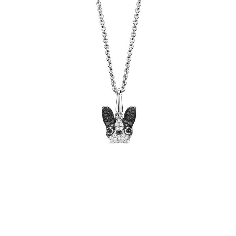 French Bulldog Charm Necklace in Sterling Silver | FashionJunkie4Life.com