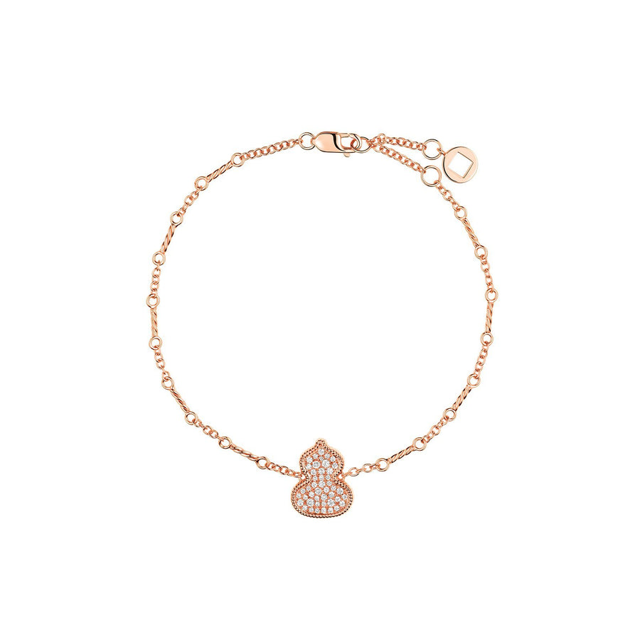 18 karat rose gold bracelet with diamond wulu.