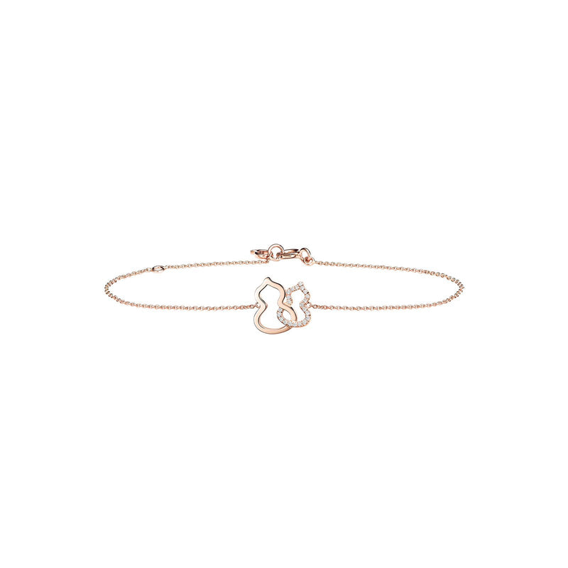 Qeelin Wulu Bracelet-Qeelin Wulu Bracelet - 18 karat rose gold with diamonds double wulu bracelet.