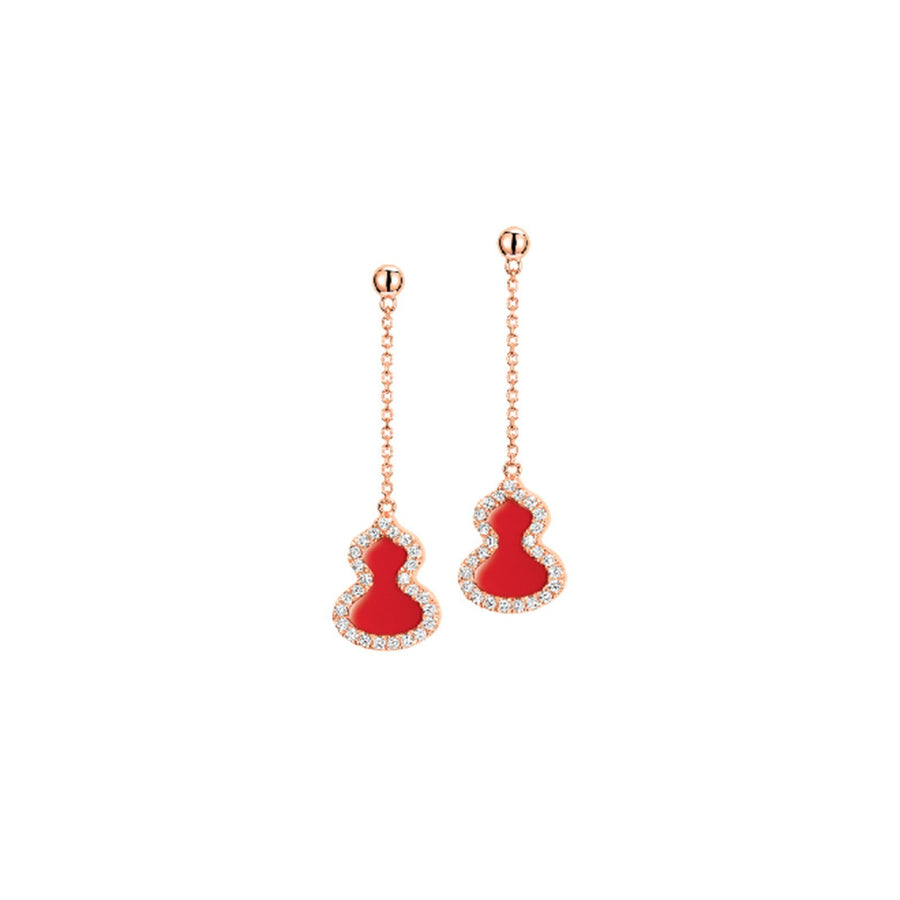 Qeelin Wulu Dangling Earrings - WU-ER0003D-RGDRA