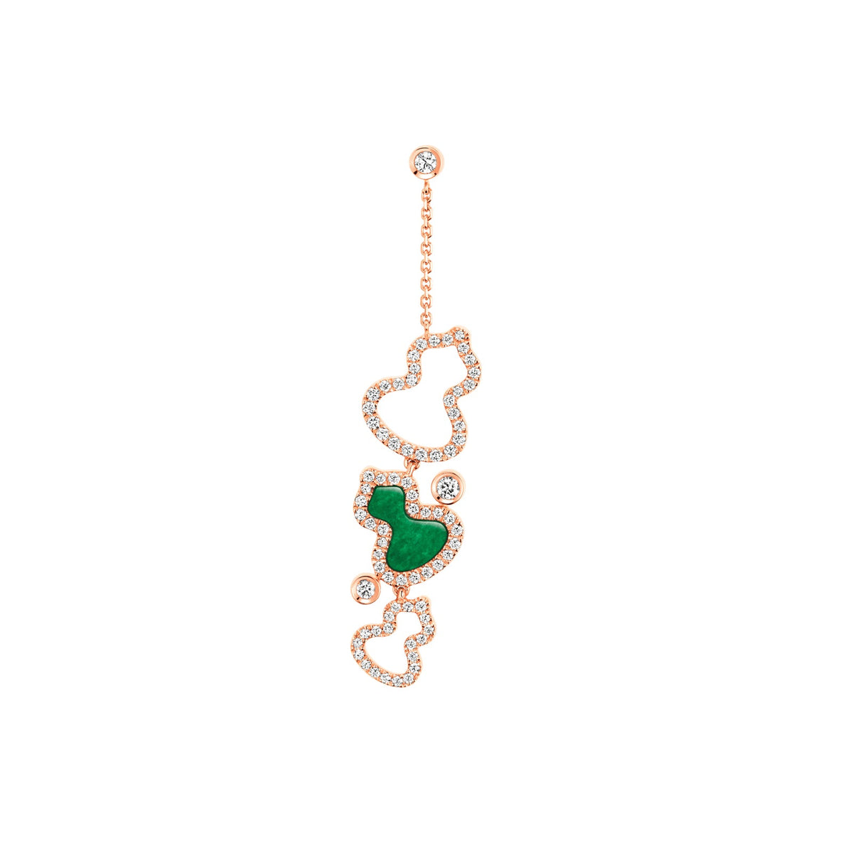 Qeelin Wulu Diamond and Jade Drop Earring - WWE40ABRGJE