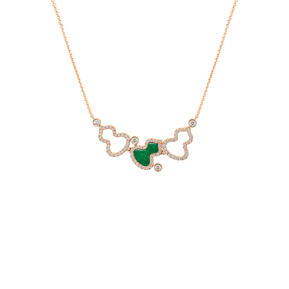 Qeelin Wulu Jade and Diamond Necklace - WWN40ABRGJE